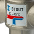 Термостатический смесительный клапан STOUT 1" НР 20-43*C KV 2,5 м3/час