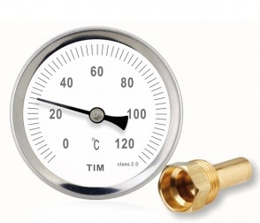 Термометр с гильзой  TIM Y-63A-50-120