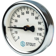 Термометр  биметаллический накладной с пружиной STOUT 63мм